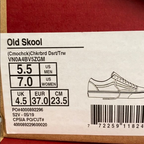 💖MEGA SALE💖 VANS Old Skool Cmochck Checker Canvas Suede Women's VN0A4BV5ZGM - Picture 4 of 12